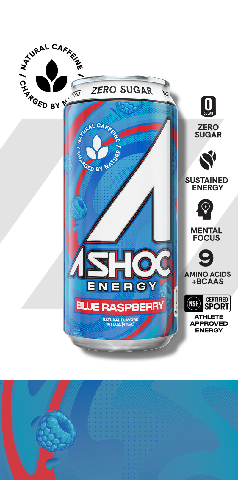 Blue Raspberry Adrenaline Shoc Smart Energy - 16 fl.oz (Pack of 12 ...
